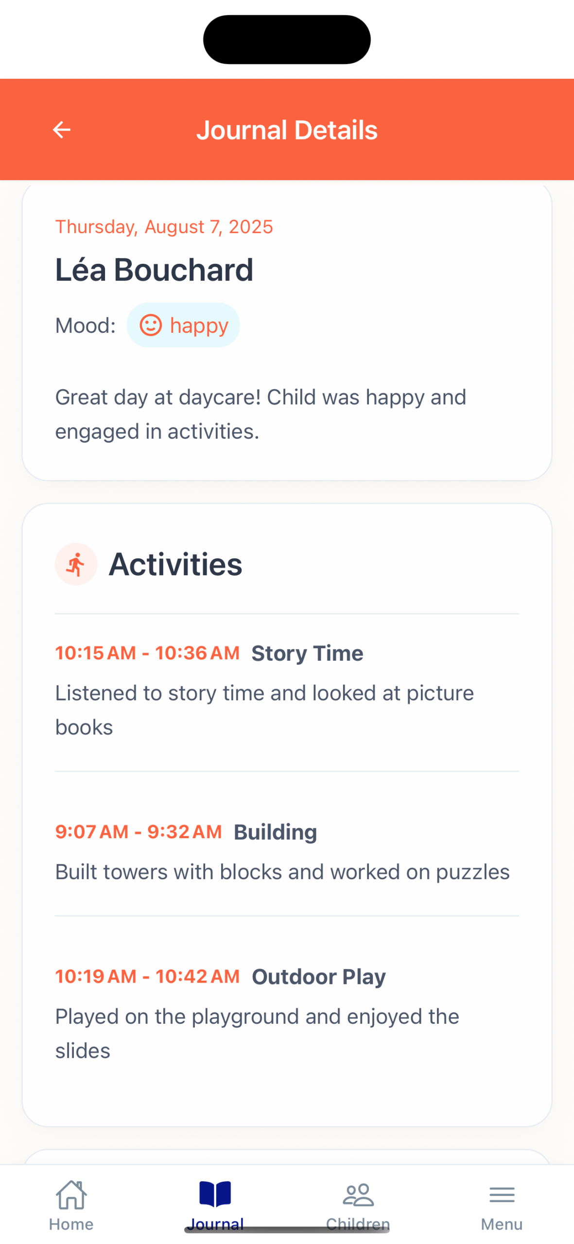 Track daily activities, meals, naps, and moments by Many Giggles App.